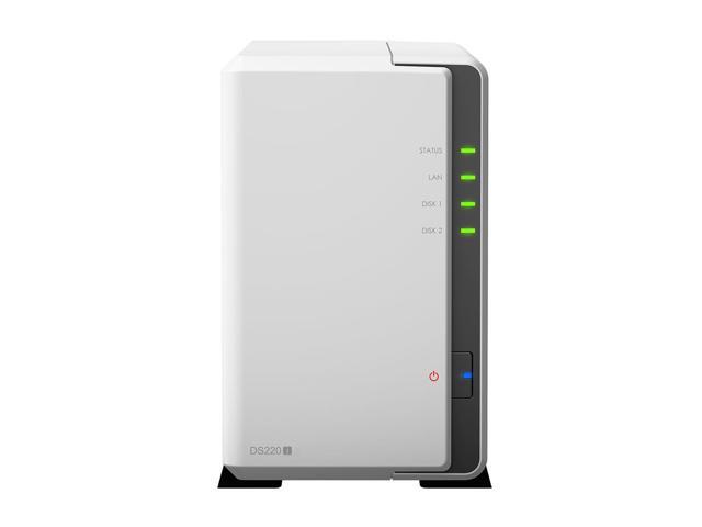 Synology DiskStation DS220j NAS Server with RTD1296 1.4GHz CPU, 512MB Memory, 32TB HDD Storage, 1 x 1GbE LAN Port, DSM Operating System