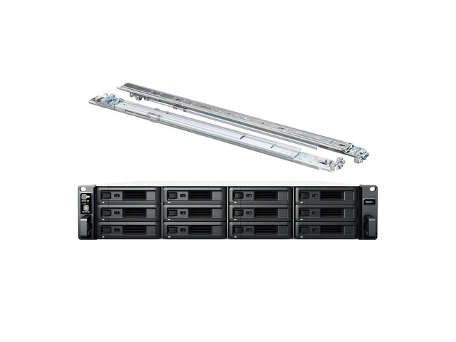 Synology RackStation RS2421+ NAS Server with Ryzen 2.2GHz CPU, 32GB Memory, 48TB HDD Storage, 4 x 1GbE LAN Ports, DSM Operating System Bundle with...