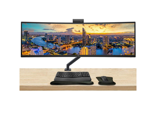 HP Series 5 Pro 549pm 49 inch 5120 x 1440 DQHD Curved Monitor, with Full Dock, Ethernet, HDMI, DisplayPort, USB-C, Speaker, MK670 Wireless Keyboard...