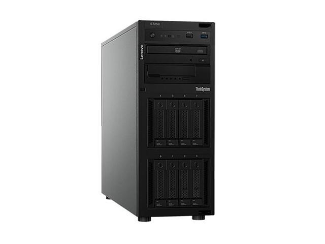 Lenovo ThinkSystem ST250 Tower Server, Intel Xeon 3.3GHz CPU, 64GB DDR4 2666MHz RAM, 16TB HDD Storage, JBOD RAID