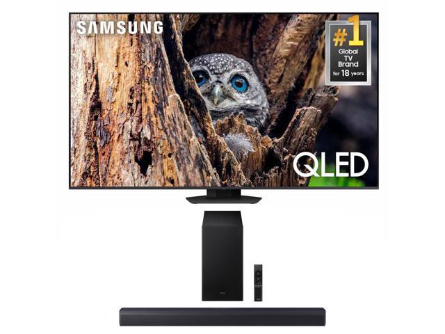 Samsung QN85Q80DDFXZA 85 Inch QLED 4K Smart TV with Dolby Atmos and OTS Lite with a Samsung HW-B550F B-Series Soundbar 2.1 Ch and Subwoofer (2025)