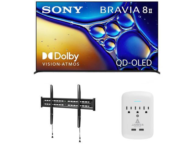 Sony K65XR80M2 65 Inch Bravia 8 QD-OLED 4K HDR Google TV with a Walts FIXED-MOUNT-43-90 TV Mount for 43'-98' TVs and Amber Protection...