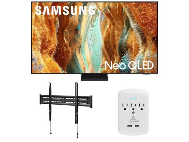 Samsung QN85QN70FAFXZA 85 Inch Neo QLED 4K Smart TV with a Walts FIXED-MOUNT-43-90 TV Mount for 43'-98' TVs and Amber Protection 3-OUTLET-SURGE...