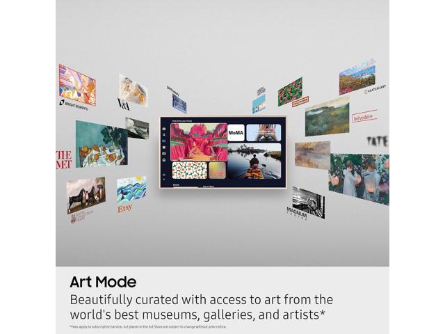 Samsung QN43LS03FAFXZA 43 Inch The Frame QLED 4K Art Mode Vision AI Smart TV with a VG-SCFA43WTB Customizable Bezel - Modern White (2025)