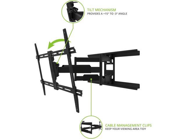Kanto - Full-Motion TV Wall Mount for Most 40" - 90" TVs - Extends 28" - Black - image 4