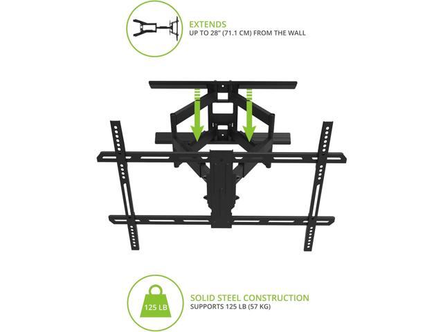 Kanto - Full-Motion TV Wall Mount for Most 40" - 90" TVs - Extends 28" - Black - image 6