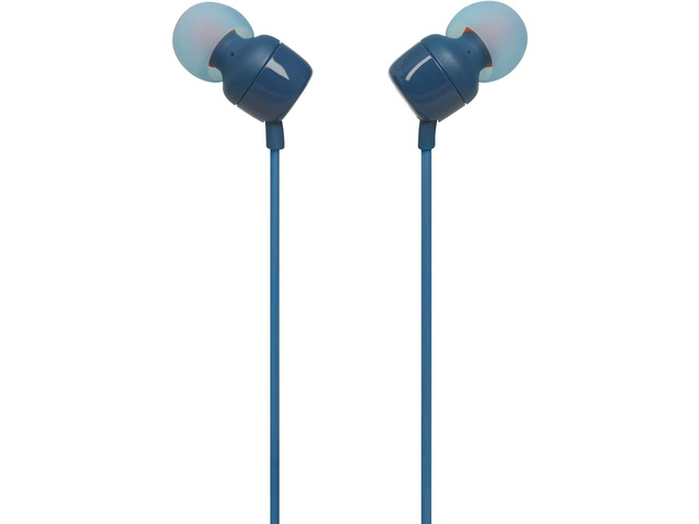 JBL TUNE 110 BLUE In-Ear Tangle-Free Wired Headphones (Blue)