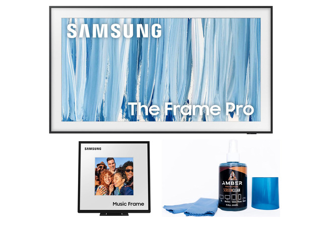 Samsung QN85LS03HW 85' The Frame Pro TV with HW-LS60D Photo Speaker (2026)