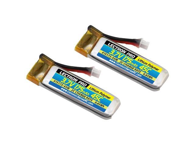 COMMON SENSE RC Lectron Pro 3.7V 175mAh 45C Li-Po Battery, 2-Pack