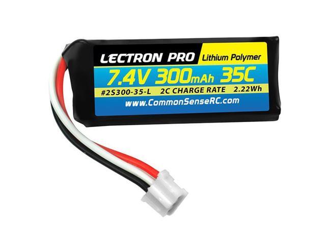 COMMON SENSE RC Lectron Pro 7.4V 300mAh 35C Li-Po Battery with UMX Connector