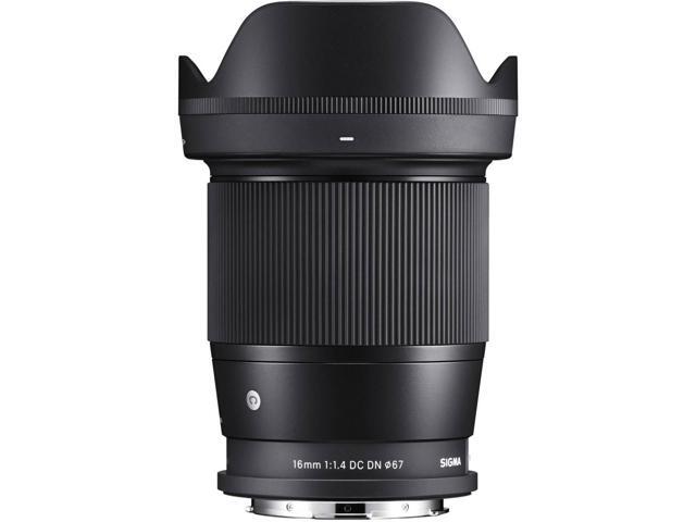 Sigma 16mm f/1.4 DC DN Contemporary Lens for L Mount, Bundle with ProOptic 67mm Filter Kit, Cleaning Kit, Lens Cap Tether, Flex Lens Shade, Mac...
