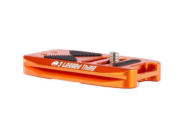 3 Legged Thing Base70 Arca Swiss Compatible 70mm Wide Quick Release Plate, Copper, Orange