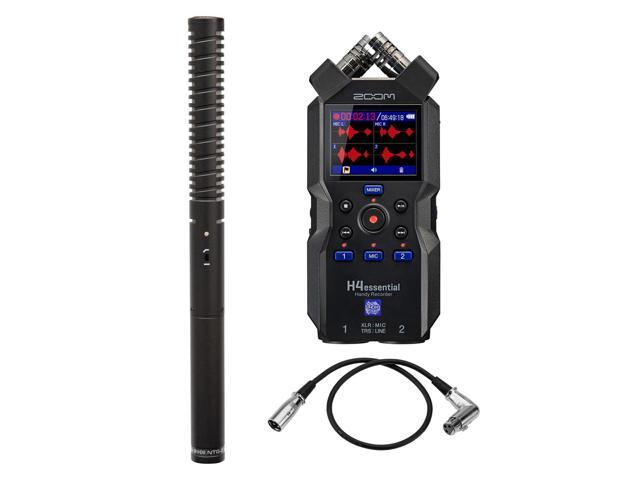 Rode NTG2 Battery or Phantom Powered Shotgun Mic, w/H4essential Recorder, Cable