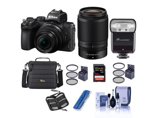 Photos - Camera Nikon Z50 DX-Format  w/16-50mm and 50-250mm Lenses, TTL Flash, 64GB 