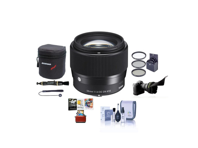 Sigma 56mm f/1.4 DC DN Contemporary Lens Sony E-mount Cameras W/FREE Mac ACC Kit