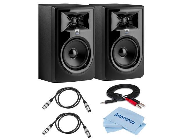 JBL 2 Pack 306P MkII Powered 6.5' 2-Way Studio Monitor W/2x 10'8mm XLR Mic Cable