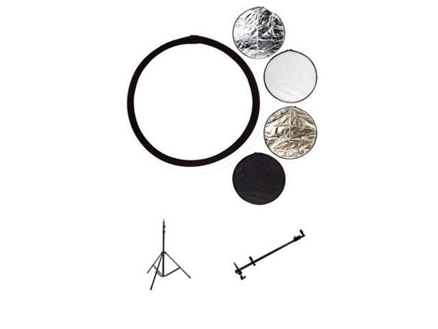 Glow 42' 5-in-1 Collapsible Disc Reflector, Bundle w/Stand, Bracket #PR5142 K
