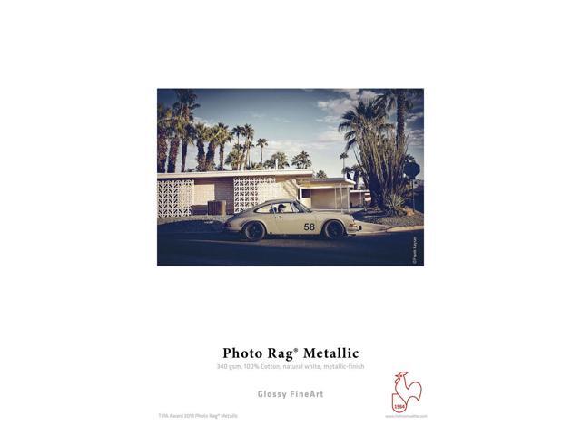 Hahnemuhle PhotoRag Metallic, 340gsm, Fine Art, Natural White, Hi-Gloss Inkjet Paper, 13 x 19', 25 sheets