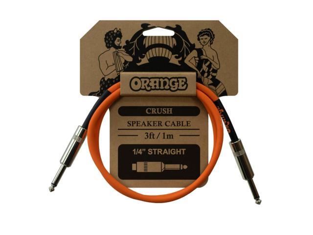 Orange Crush 3' Speaker Cable with Jack to Jack Connectors, Orange #CA040