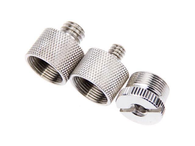 CAMVATE 1/4'-20 F to 5/8'-27 M & 5/8'-27 F to 1/4'-20 M & Screw Adapter Set