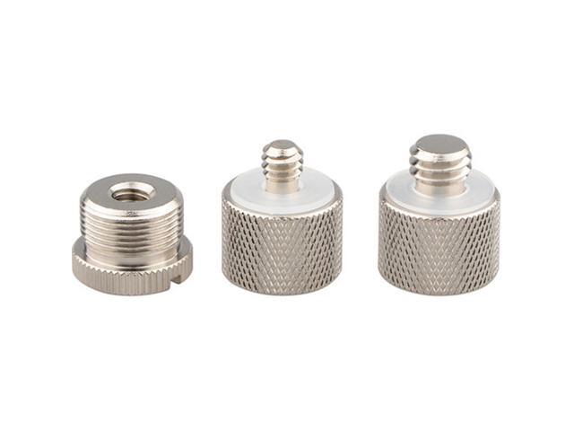 CAMVATE 1/4'-20 F to 5/8'-27 M & 5/8'-27 F to 1/4'-20 M & Screw Adapter Set