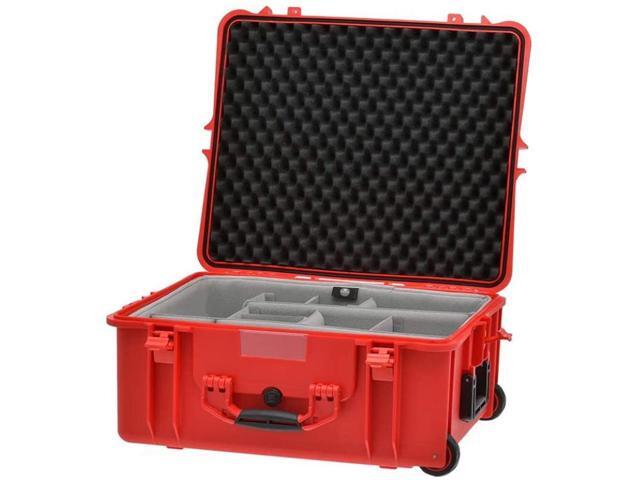 HPRC 2700WSSK Wheeled Resin Hard Case with Second Skin, Red with Black Handle