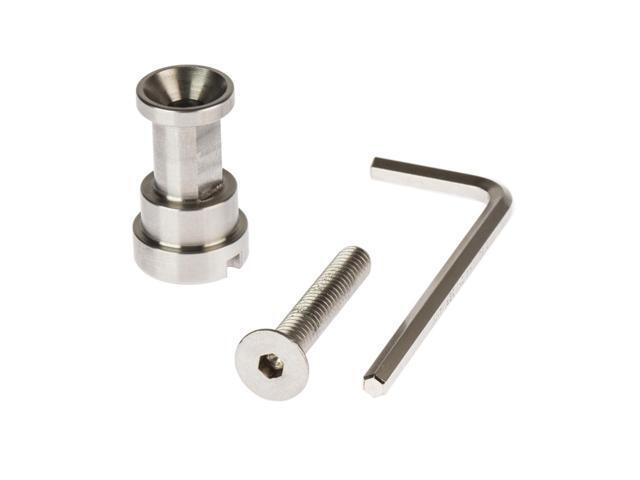 ProMediaGear BLSAT 5/8' Stainless Steel Light Spigot Adapter with 1/4'-20 Top Mounted Screw