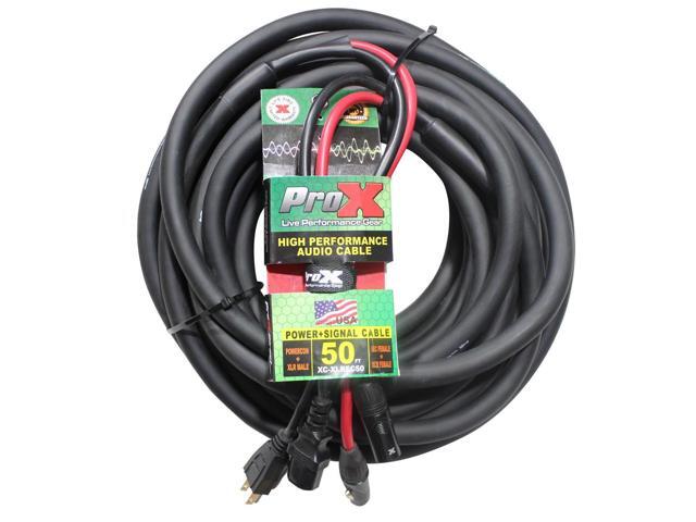 ProX XC-XLREC50 50 IEC Female to NEMA 15P (14AWG) & XLR-M to XLRF (20AWG) Balanced High Performance Audio/Power Cable - image 5
