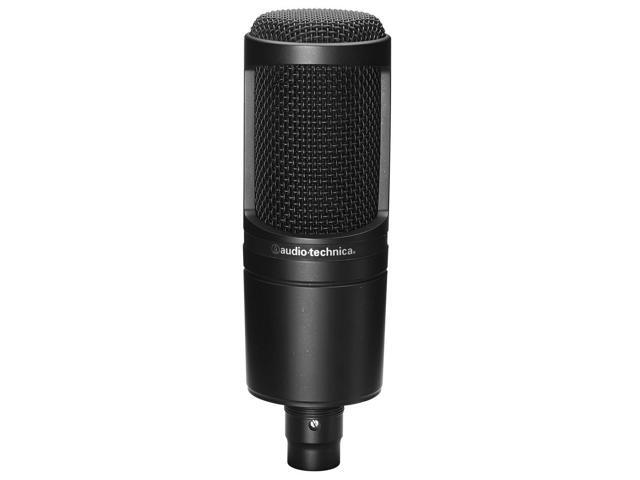 Audio-Technica AT2020 Cardioid Condenser Microphone, Bundle with Broadcast Arm with Internal Springs and Integrated 10' XLR Cable