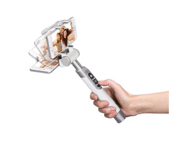 Pictar Smart Light Selfie Stick with Rechargeable Battery, Smokey White
