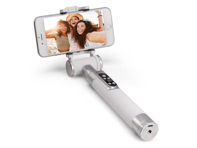 Pictar Smart Light Selfie Stick with Rechargeable Battery, Smokey White