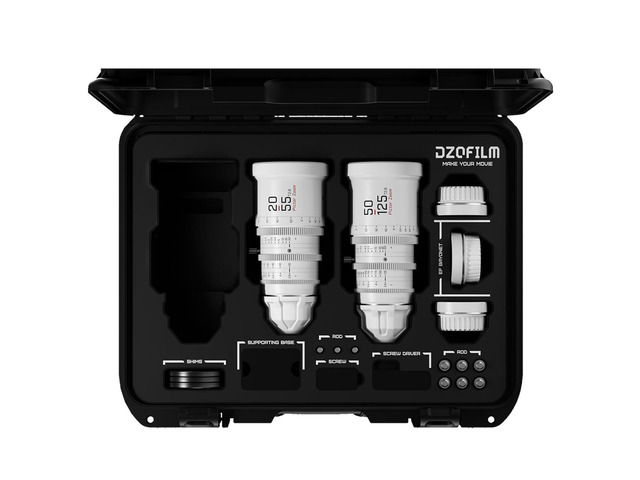 DZOFILM Pictor 20-55mm 50-125mm T2.8 Cine Lens Bundle for PL/EF, White