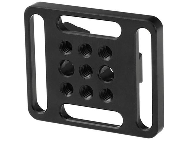CAMVATE Quick Release Male V-Lock Wedge Mount + Base Plate with 1/4'-20 Mounting Points and Grooves