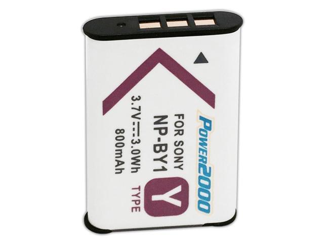 Power2000 NP-BY1 3.7V 800mAh Rechargeable Lithium-Ion Battery for Sony Camera
