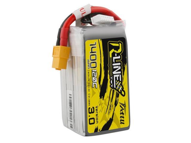 Tattu R-Line Version 3.0 1400mAh 22.2V 120C 6S1P Lipo Battery Pack with XT60 Plug