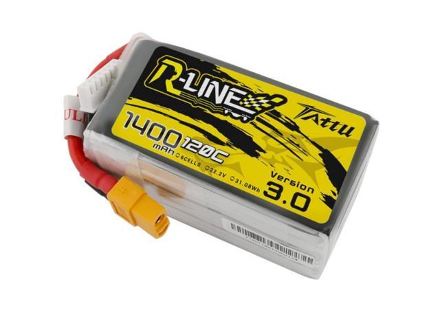 Tattu R-Line Version 3.0 1400mAh 22.2V 120C 6S1P Lipo Battery Pack with XT60 Plug