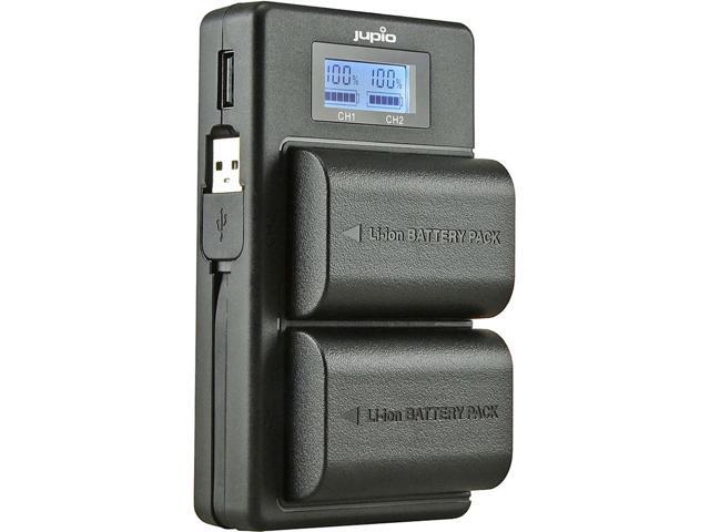 Jupio USB Dedicated Duo Charger LCD for Canon LP-E6 & LP-E6N Batteries