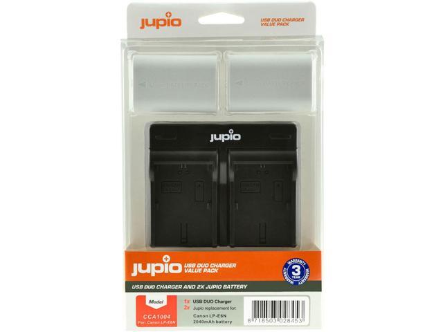 Jupio Value Pack with 2x LP-E6N 7.2V 2040mAh Lithium-Ion Battery and USB Dual Charger