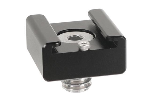 CAMVATE 3/8'-16 Cold Shoe Mount Adapter with ARRI Locating Pins for RED Komodo Camera Cage