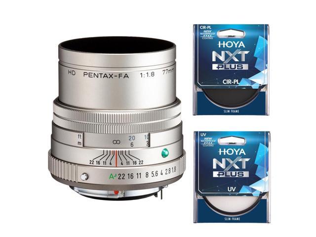 Pentax HD Pentax-FA 77mm f/1.8 Limited Lens, Silver, Bundle with Hoya 49mm UV+CPL Filter Kit