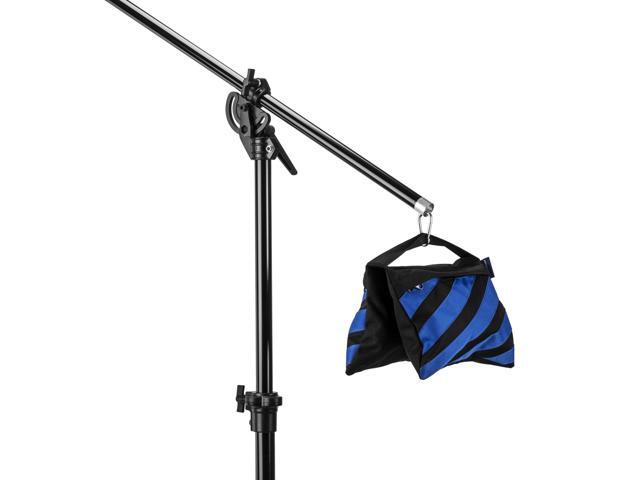 Flashpoint Empty Saddle Sandbag, Water-Resistant Cordura Nylon - (15 lb Capacity, Blue & Black Stripes)