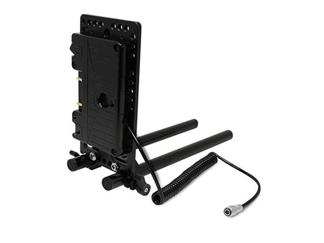 Core SWX 15mm Rail Mount Cheese Plate with 3-Stud Battery Plate and 10' 2-Pin Coil Cable for Blackmagic Pocket 4K & 6K