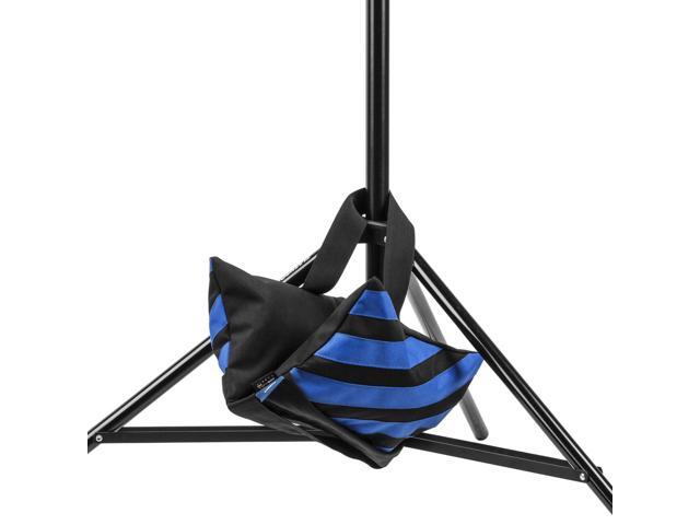 Flashpoint Empty Saddle Sandbag, Water-Resistant Cordura Nylon - (15 lb Capacity, Blue & Black Stripes)