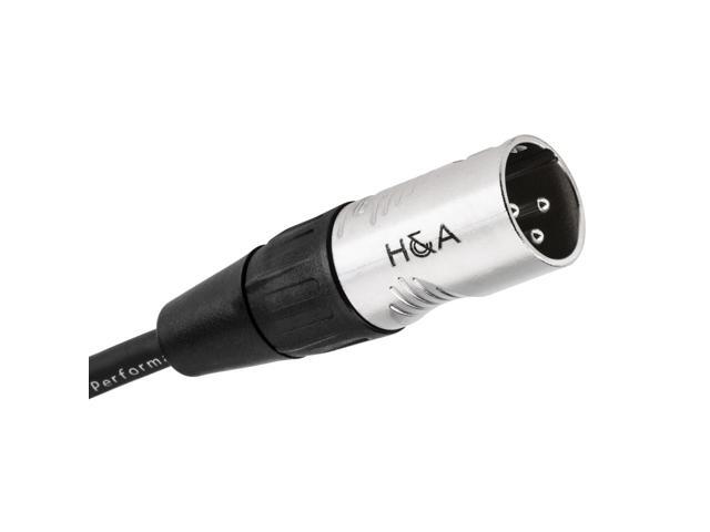 H & A TRS 1/4' Male to XLR Male Interconnect Cable With Rean Connectors - 3'