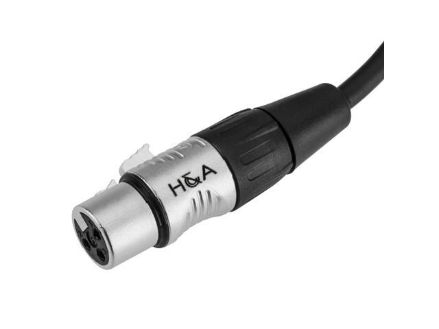 H & A Elite Pro 1/4' TRS M to XLR F Professional Interconnect Cable, 3' #TRSX-MF-3