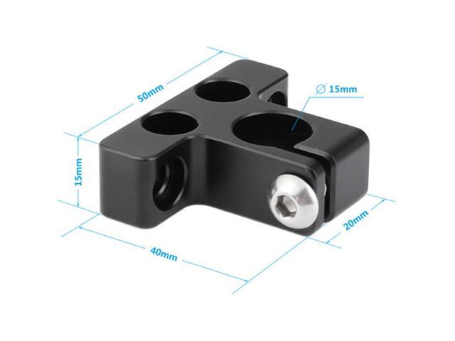 CAMVATE 15mm Single Rod Clamp with 1/4'-20 Unthreaded Mounting Points