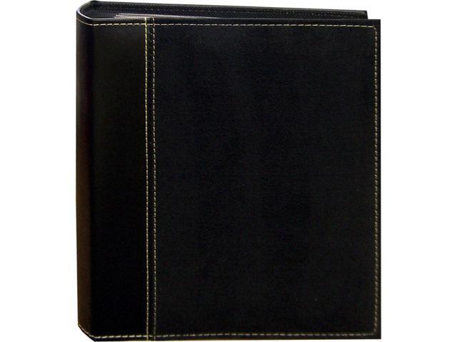 pioneer photo albums 208 pocket sewn faux suede and leatherette cover album for 4 by 6inch prints, black