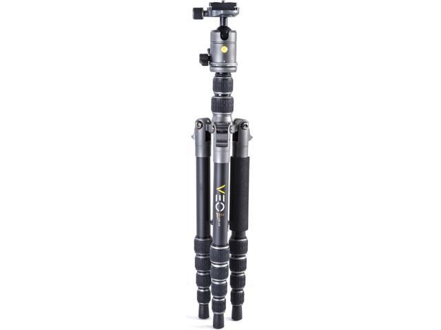 Vanguard VANGUARD VEO3GO235AB Compact Aluminum Travel Tripod with Ball Head, Monopod Option, Smart Phone Holder and Bluetooth Remote, Black