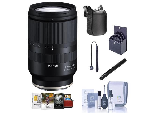Tamron 17-70mm f/2.8 Di III-A VC RXD Lens for Sony E, Bundle with ProOptic 67mm Filter Kit, Cleaning Kit, Mac Software Kit, Lens Cap Tether, Lens...