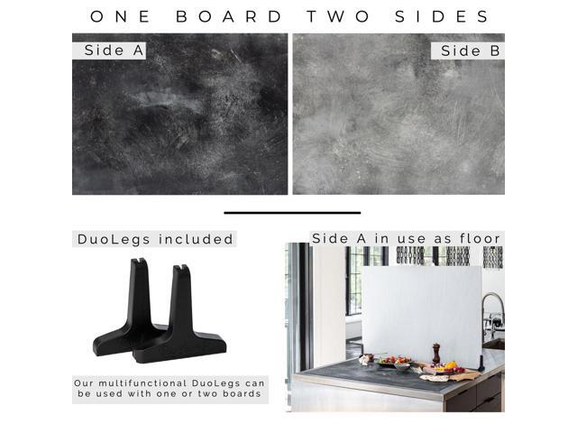 V-FLAT WORLD Duo Board - Double Sided Backdrop Board Surface Food & Product Photography - Legs Included Made in USA (30 x 40 inches, Grey...